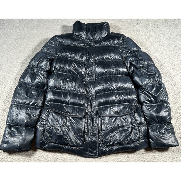 Paul & Shark Yachting Puffer Jacket Women Small Real Goose Down Blue Full Zip - Picture 1 of 15